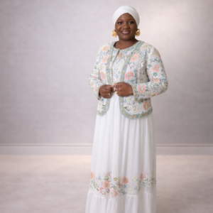 2 piece set hand beaded dress