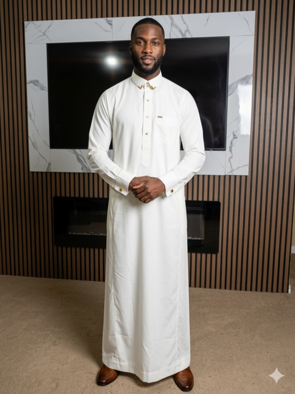 white color thobe for men size 58