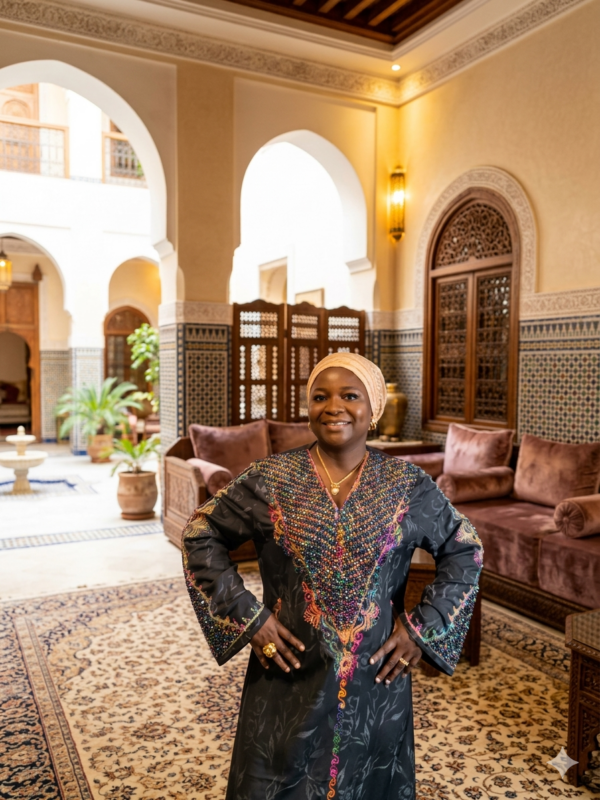 prism petal abaya (black)