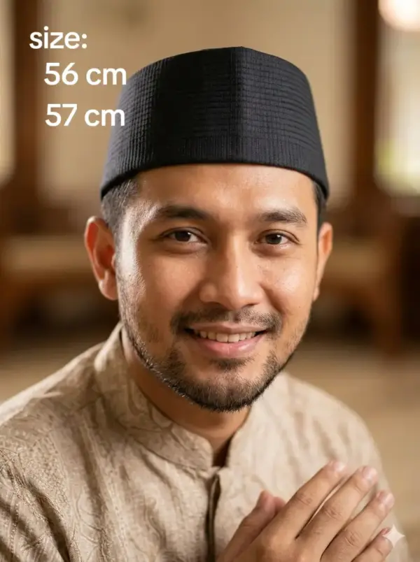 men Muslim prayer cap/kufi cap size 56 cm