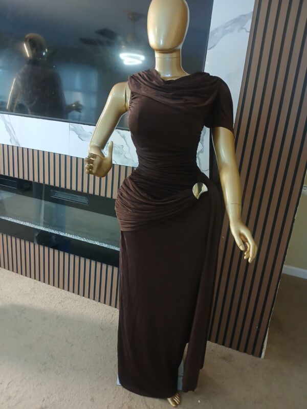 Elysian Draped Goddess Maxi Dress