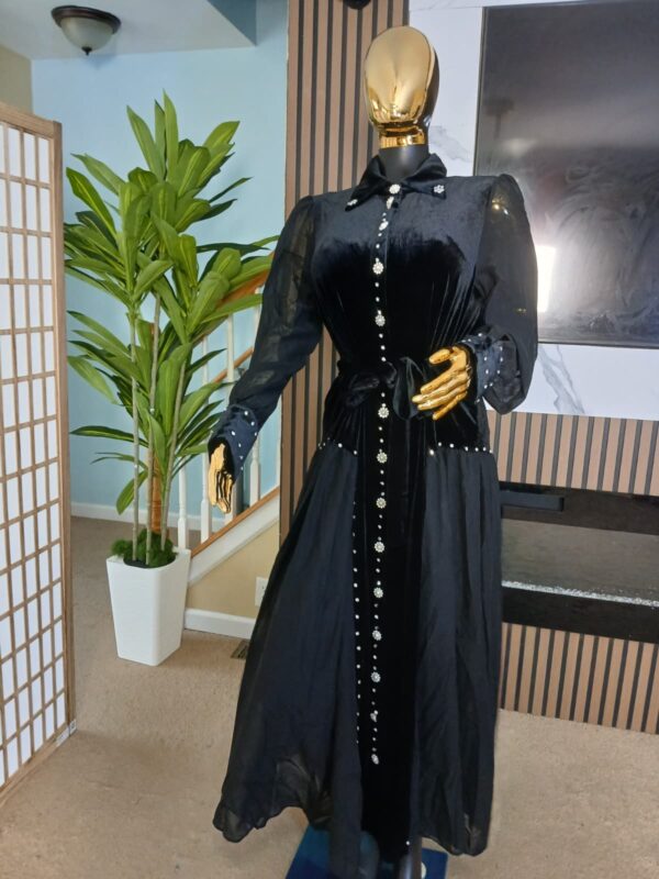 Gilded Velvet Starlight Maxi Dress