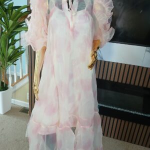 Ethereal Ruffle-Sleeve Tiered Maxi Dress